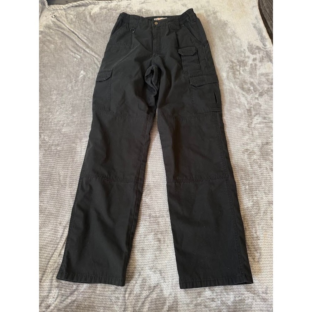 5.11 Tactical Mens Black Cargo Pants Ripstop Work Trousers 30x33